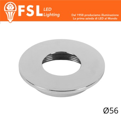 [FLM32-3FCH] FSL VEGA Cover piatta sostitutiva Ø56mm Cromo per punto luce FLM32IP20‑3W