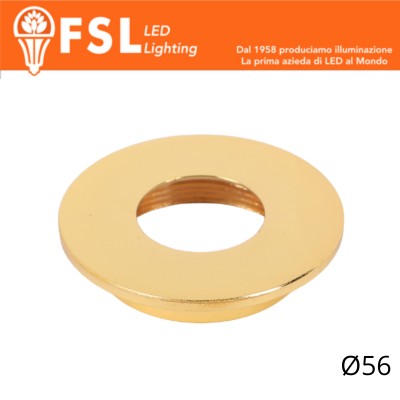 [FLM32-3FGO] VEGA - Cover Piatta per Punto Luce LED – Ø56 – Oro