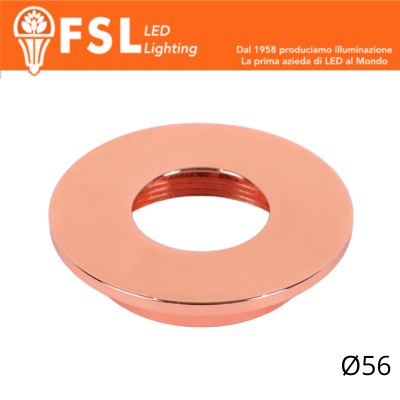 [FLM32-3FRO] VEGA - Cover Piatta per Punto Luce LED – Ø56 – Oro Rosa