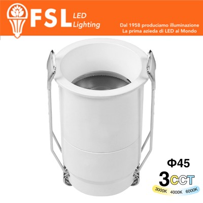 [FLM40IP20-5W] ALTAIR - Micro Punto luce LED  – 5W 3CCT 45*67mm IP20 - Driver Eaglerise
