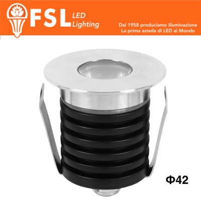 [FLM32IP65-3W4] POLARIS - Punti Luce LED Spotlight Waterproof – 3W 4000K – 42*37mm – IP65