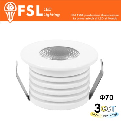 VEGA - Punto luce LED Spotlight  – 7W 3CCT – 70*75mm – IP20  - Driver Eaglerise