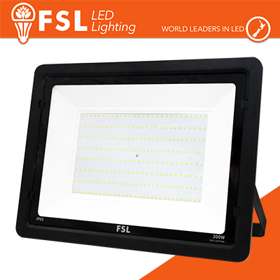 [FLFSF809-200W65] Proiettore per esterni Nero 200W - IP65 115° 6500K