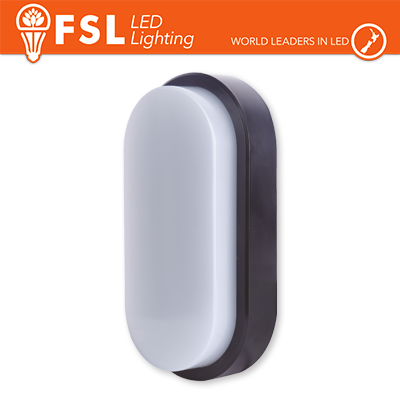 FSL Plafoniera LED ovale nera 15W‑4000K IP54