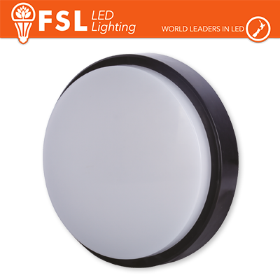 [FLRB-B15W3K] FSL Plafoniera LED rotonda nera 15W‑3000K IP54