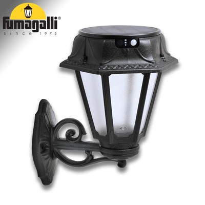 [FUR22131AFS1K] BISSO/ROSETTA NERO SATIN SOLAR LED Ø150 PIR CCT SET