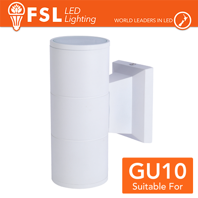 [FLAGU10W] Applique portalampada 2 vie, GU10  IP54 - BIANCO