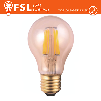 [FLA60V6W22K27] Lampada Goccia Filamento Ambra - 6W 2200K E27 650LM