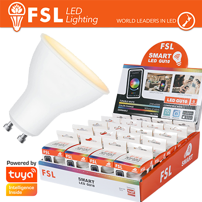 [FLSGU10CCT6W] Lampada GU10 SMART BEACON TECH 6w 3WHITE Dim + EXPO