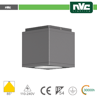 [NVC301-8W3K] Downlight Cubo LED IP54 da soffitto - 8W 640lm 3000k 30°