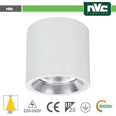 [NV928624W3K36WS] Downlight Sporgente - IP20 24W 2000LM 3000K 36°