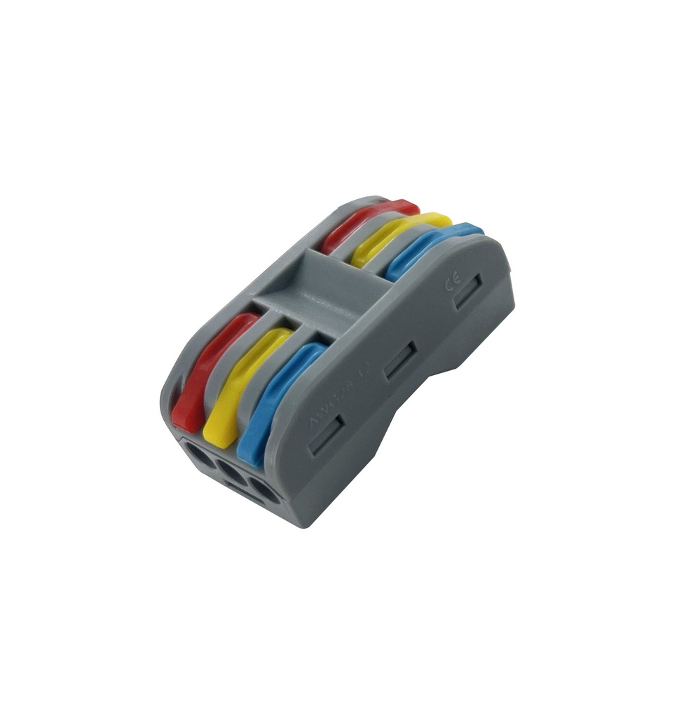 [PECT3] Connettore a leva per cavi 3 fori per lato - 30pz