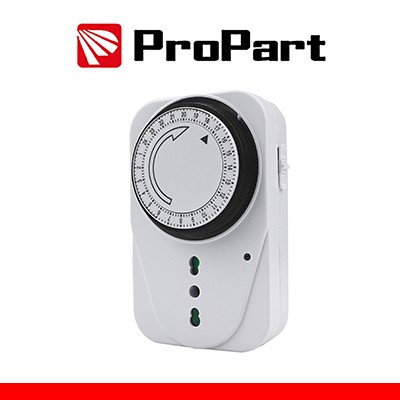 [PET1005T] Timer analogico giornaliero Sp.16A - Pr. Bipasso 230V 3500W