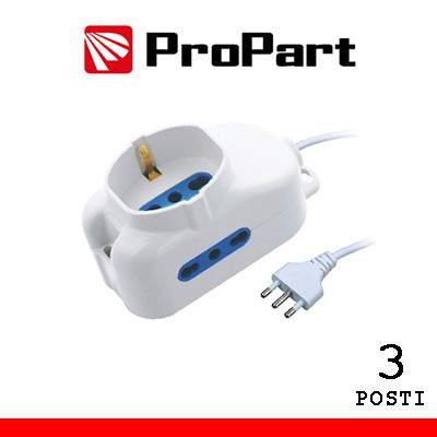 [PEM203074-W] Multipresa 3pos bipasso + bipasso/schuko spina16A