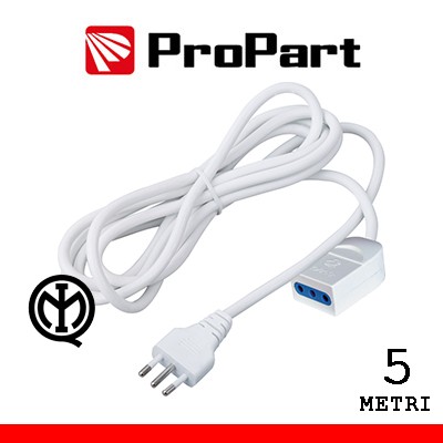 [PEP1120-5-W] Prolunga lineare 10A 5metri spina10A