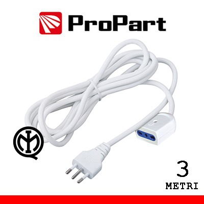 [PEP1121-3-W] Prolunga lineare bipasso 3metri spina16A