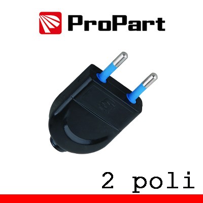 [PES1001-BKP] Spina 10A 2 poli nera polybag