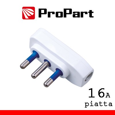 [PES1027-WP] Spina 16A 2P+T piatta polybag