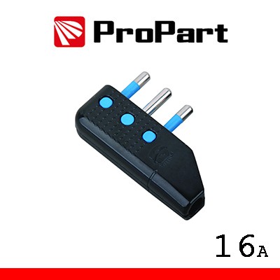 [PES1009-BKP] Spina 16A 2P+T uscita cavo 90° nera polybag