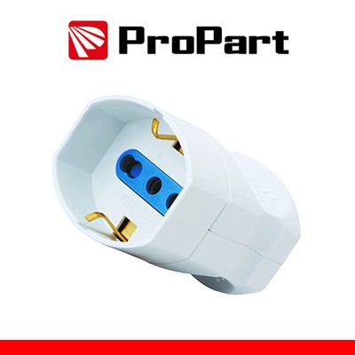 [PEA1015-W] Presa volante Bipasso/Schuko 2P+T