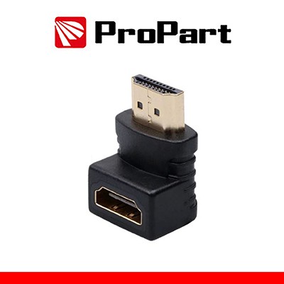 [TR-HASP90] Adattatore Spina HDMI (19PIN) – Presa HDMI (19PIN) 90° dorat