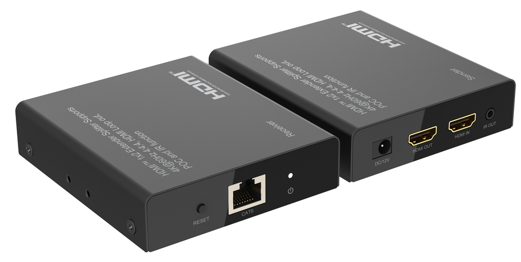 [PT-2PET0102EHR] Kit TX-RX Extender HDMI, 70MT UTP, 4K@60Hz HDR, Loop-out