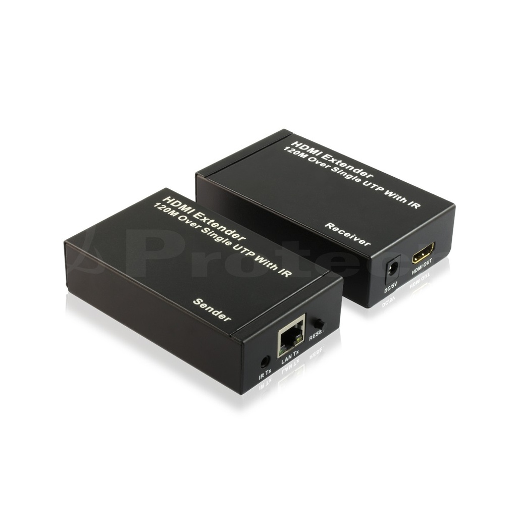 [PT-PET120R] Kit TX-RX Extender HDMI, Over TCP/IP 120MT, (1:N) 1080p@60