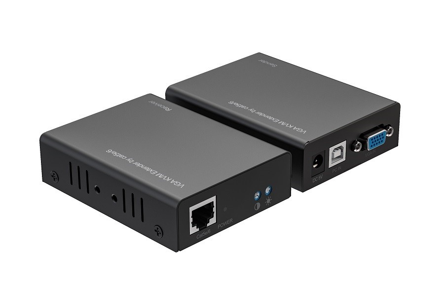 [PT-PETVEK] Kit TX-RX Extender VGA e USB,UTP a 300MT, 1080p@60Hz,Loopout