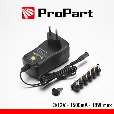 [PEAV-312V1500] Alimentatore Switching Multitensione 3-12V 1500mA 18W max