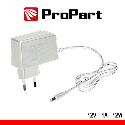 [PEA12V-12V1AW] Alimentatore Switching tensione cost 12Vdc 1A (12W) Bianco