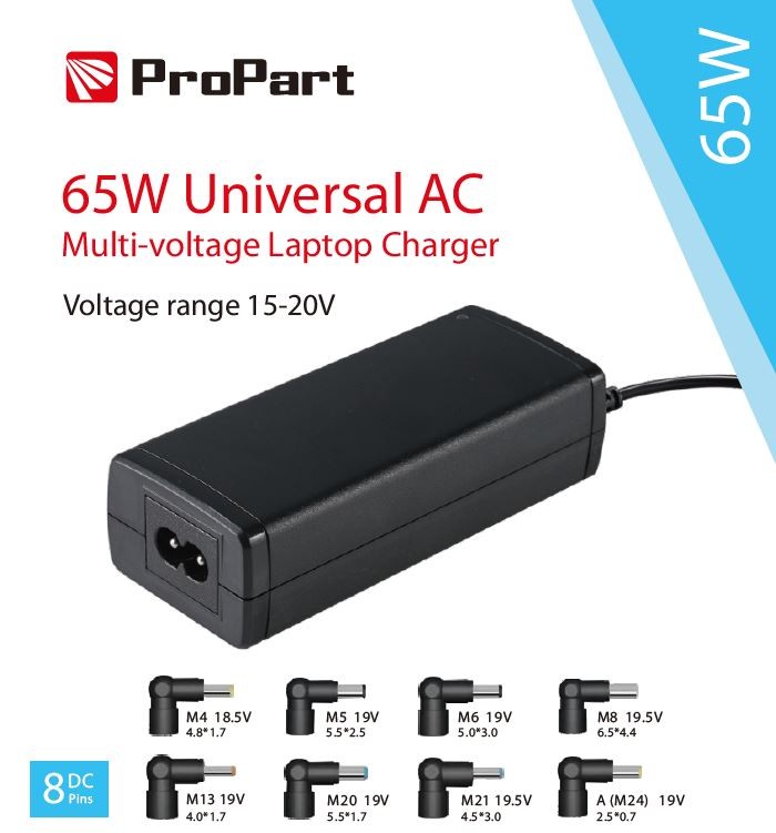 [PEN-1520V65W] Alimentatore Universale Notebook Multi-voltaggio 65W