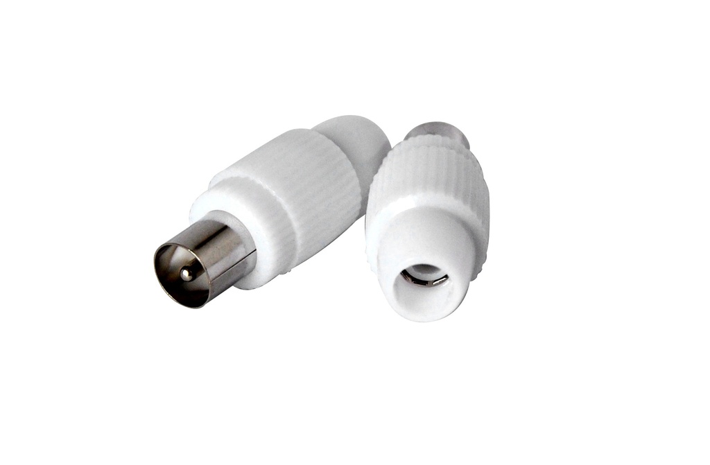 [PETV1008] 2X Spina antenna TV 75 Ω 9.5mm new