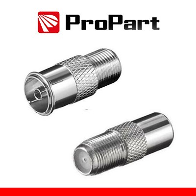 [TR-CADPFPT-M] Adattatore antenna TV 75 Ω Presa F - Presa TV 9.5mm metallic