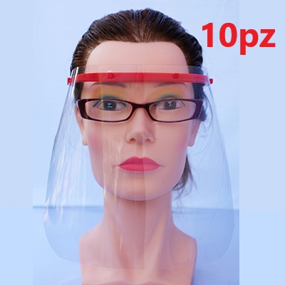 [VI-MULTIPVC] KIT 10 VISIERE PROTETTIVE PVC + 2 CERCHIETTI