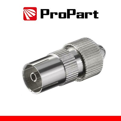 [TR-CP95-M] Presa antenna TV 75 Ω 9.5mm metallica