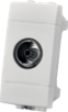 [9235074] PRESA TV PASSANTE CON CONNETTORE FEMMINA PER USO IN SISTEMI SERIALI COLORE BIANCO SERIE FAMILY