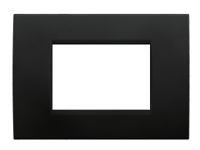 PLACCA 4 MODULI SQUARED NERA SERIE FAMILY