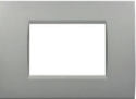 PLACCA 4 MODULI SQUARED GRIGIA SERIE FAMILY